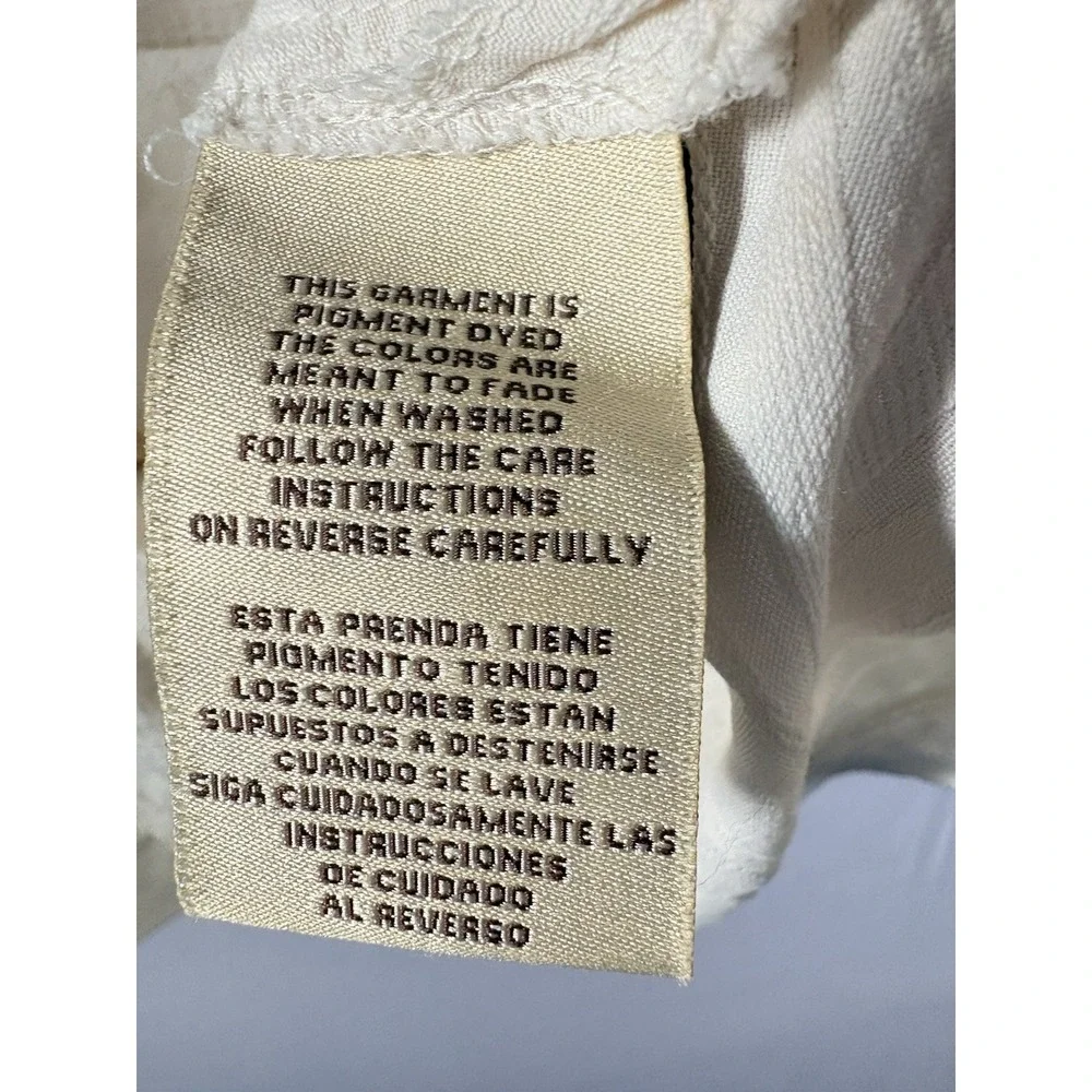 Jamaica Jaxx Mens Cream Casual Button Down Shirt‎ Short Sleeve Silk Medium